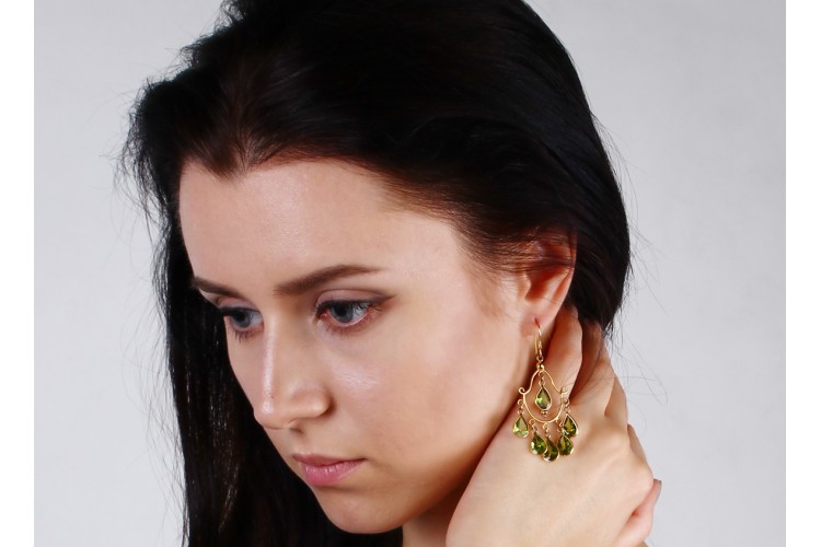 Peridot Earring in Gold